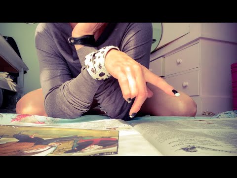 ASMR tracing, whispers, skin sounds and hand movements.  Reading from The Times newspaper. Lo-fi