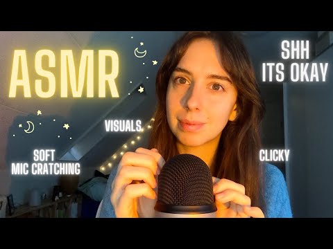 ASMR | Falling Asleep in 18 Minutes | Up Close | Sh Its Okay | Clicky | Soft Scratching | Visuals