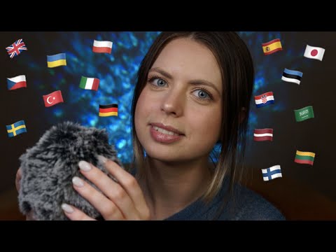 [ASMR]💙 Saying “You are precious” in 15 different languages & brain massage, close whisper