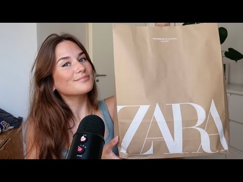 ASMR German | Small Try On Clothing Haul 🌷 | Fabric Sounds | Show And Tell