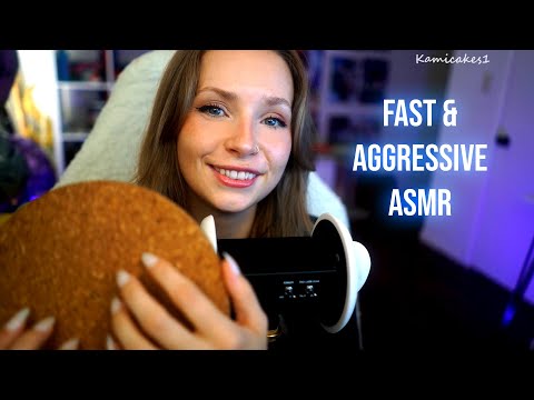Fast & Aggressive ASMR ❤️ Super TINGLY tapping w/echo, handsounds and more!