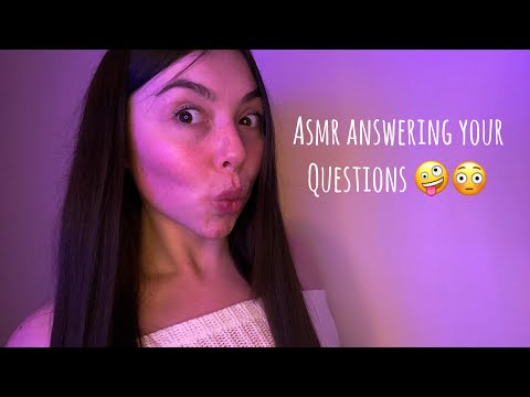 ASMR ANSWERING YOUR QUESTIONS 😋 | CLOSE WHISPERING RAMBLE