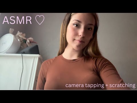 ASMR ☁️ Tapping on camera + scratch sounds 🧼🫧