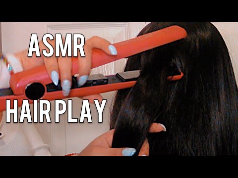 ASMR Sleepy Hair Straightening /Scalp Massage/ Brushing (Minimal Talking)