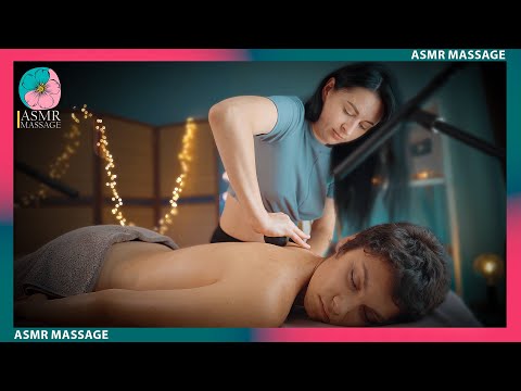 Soft ASMR with Rubber Balls. Table Massage by Anna