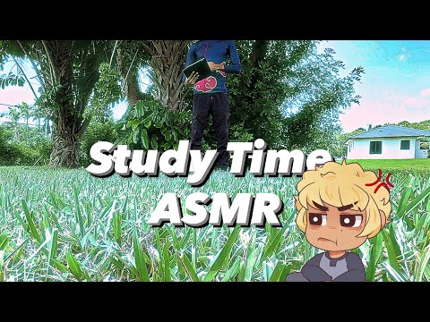 [ASMR] Study With Me (Outdoor Sounds) 📖