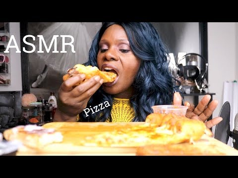 Pizza ASMR Eating Sounds Cheezy Bites🍕😍🍕