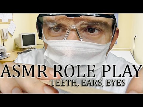 ASMR Medical Role Play with Dr Sensor | Teeth, Ears, Eyes Clinical Exam.