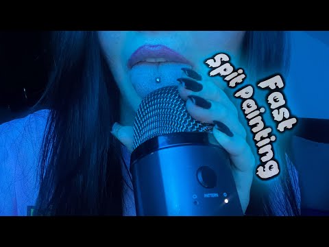 ASMR - SPIT PAINTING (fast & chaotic)