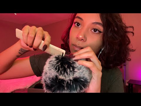 ASMR ~ Fast & Aggressive Lice Check (Plucking, Unintelligible Whispers)