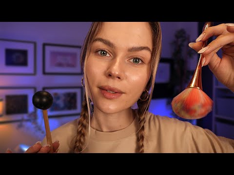 ASMR Relaxing Ear Triggers & Rumbling ~ Soft Spoken Personal Attention