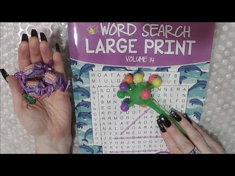 ASMR Intense Gum Chewing Word Search | Dubble Bubble | Tingly Whisper