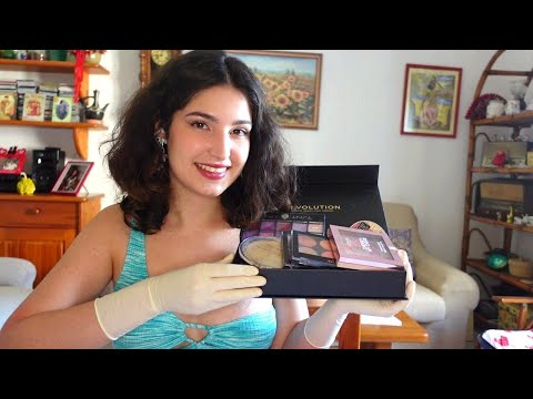 ASMR I Stole My SIS MAKEUP TO DO YOUR MAKEUP Roleplay(steril latex gloves, focus on you)