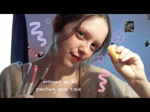 ASMR best friend doodles & paints your face (personal attention)