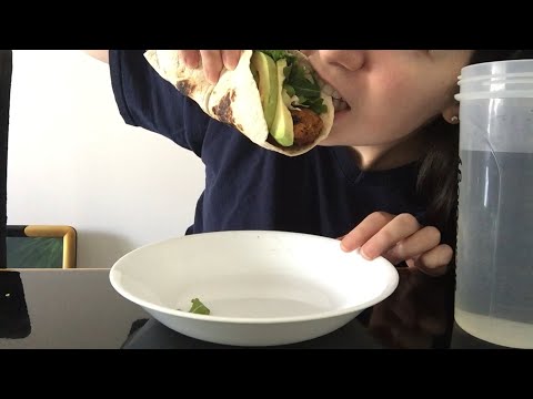 ASMR cooking and eating fish tacos SAVAGE/MESSY EATING