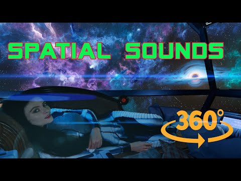 VR ASMR Sci-Fi 360°✵Through Space in a Capsule (Nebulae, Wormhole, Stars, Asteroids)✵Spatial Sounds