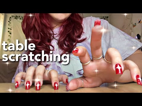 ASMR | fast table tapping and scratching (lofi)