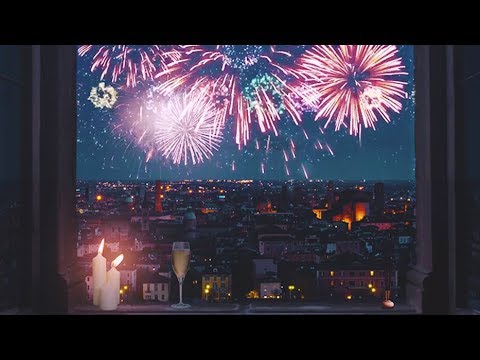 New Year's Eve ✨ Fireworks ⋄ Window View [ASMR] ⋄ Normal Ambience ⋄ Muffled party & Music