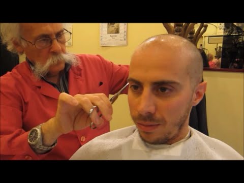 ASMR barber shop shaving, razors water sounds relaxing experience