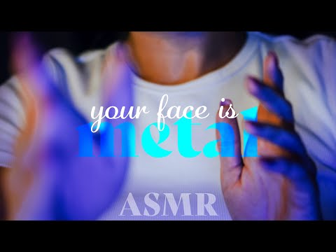 ASMR ~ Your Face is Metal for 6 minutes straight ~ Tapping, Layered w/ Rain Sounds (no talking)