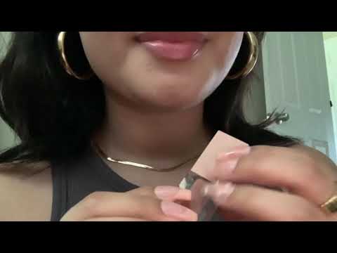 ASMR Lipgloss application + Wet Mouth sounds/ Tapping 💋