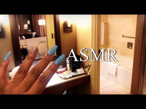 ASMR FAST TAPPING AROUND MY COZY HOTEL ROOM ❤️🥰