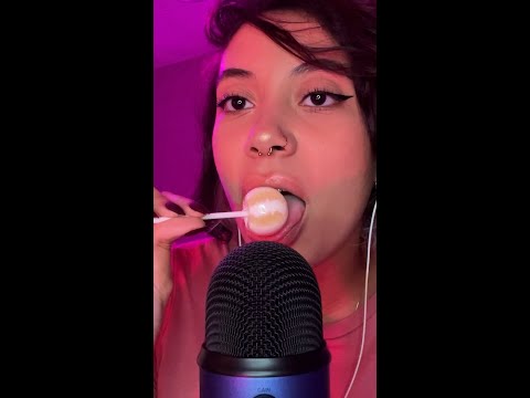 ASMR ~ Lollipop Mouth Sounds & Repeating "Lick" #shorts
