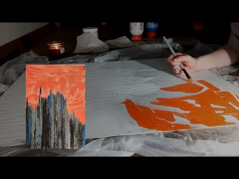ASMR painting + fire sounds