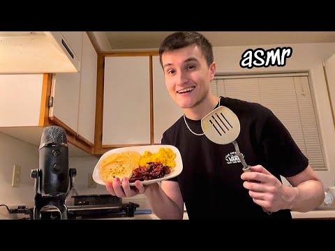 ASMR Cooking & Eating Breakfast With Me 🥓💤