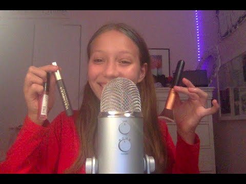 asmr makeup triggers || collab with purple asmr :)