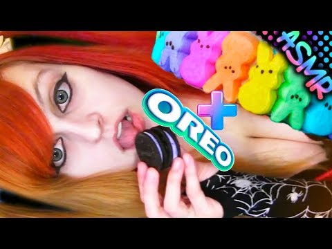 ASMR 🐤🐦 Peeps Oreo ♡ Cookie, Mouth Sounds, Eating, Chewing, Food, Candy, Yummy ♡