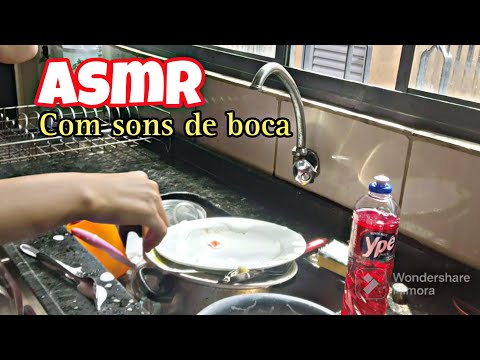 ASMR - Lavando Louça e Sons de Boca 🤤 #asmr #relax