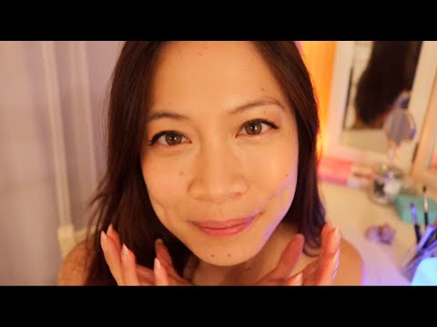 ASMR Pampering You Before Bedtime ~ Rose Quartz Guasha, Face Massage, Tapping Personal Attention