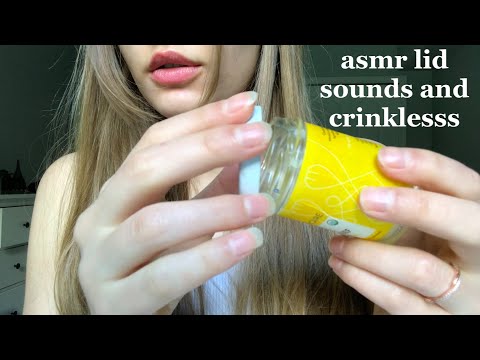 ASMR lid sounds and crinkle assortment