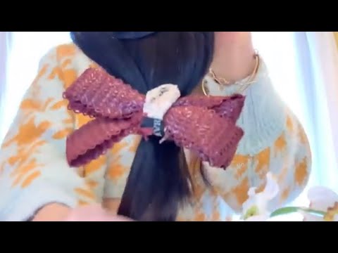 ASMR | Playing With Your Hair | Scrunchies Clips Rollers Brushes