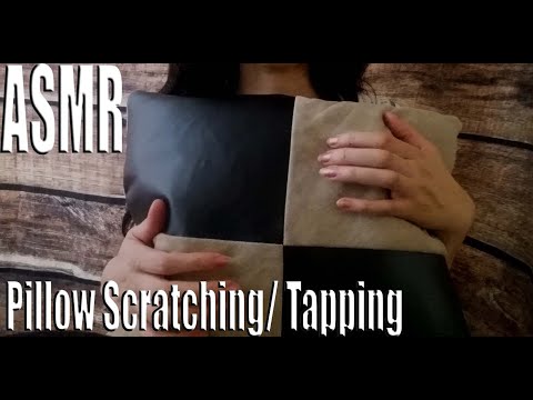 {ASMR}Pillow fabric scratching/ Tapping