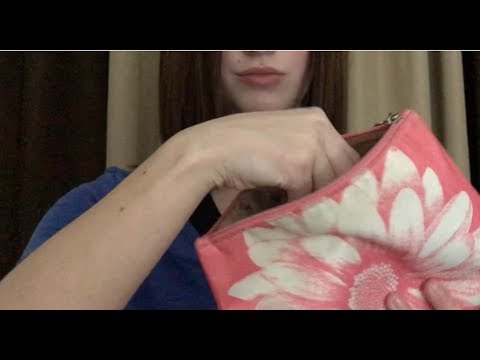 ASMR MAKEUP BAG RUMMAGE (tapping, lid sounds, scratching and more) **no talking**