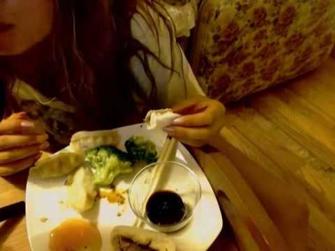 ASMR Eating Sounds: Veggie dumplings and steamed buns