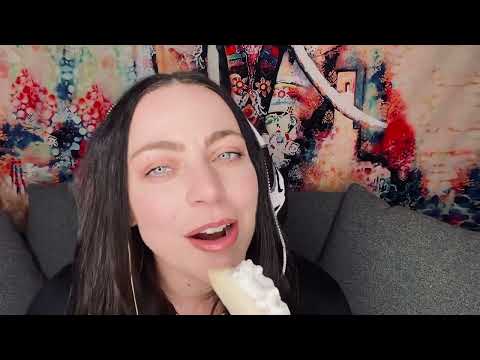 Intense Banana Sucking with Whipped Cream and Eye Contact ASMR