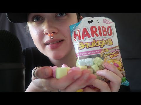 ASMR Haribo Squidglets Foam Candy [eating sounds]