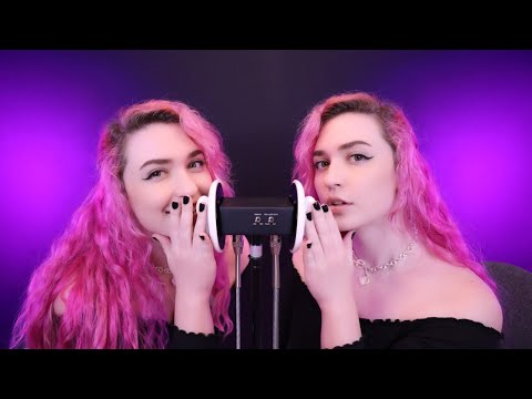 TWIN ASMR | Can we give you some Tongue Tingles? ♡♡♡ (tongue clicking & tongue fluttering/flutters)