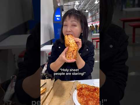 EATING COSTCO SAMPLES FOR DINNER WHEN THIS HAPPENED #shorts #viral #mukbang