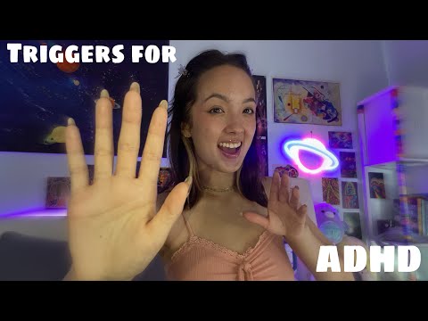 ASMR | fast and aggressive triggers for ADHD (unpredictable hand sounds, fabric scratching, tapping)