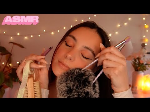 ASMR Brain Massage 🧠 Scratching & different tools on fluffy mic cover NO TALKING 🤫