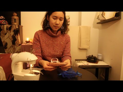 [ASMR] Making you a Fabric Face Mask and Measuring You (Sewing & Cutting Sounds| Binaural Roleplay)