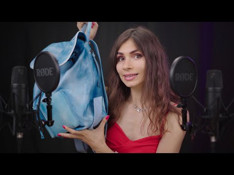 ASMR - What's In My Bag?👜😲(tapping, scratching, soft spoken)