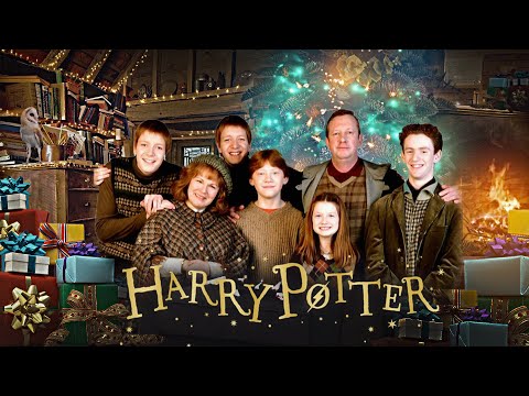 Christmas at the Weasleys 🎄 [ASMR] The Burrow ⋄ Harry Potter inspired Ambience ⋄ Fireplace Presents