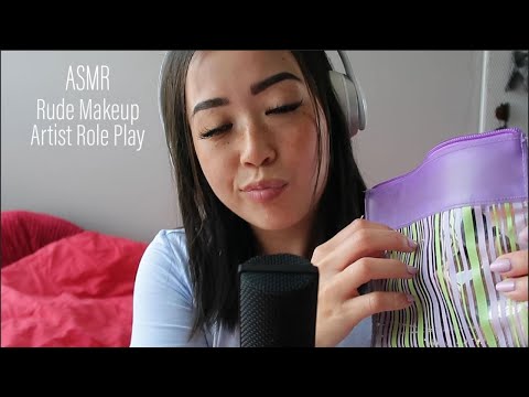 ASMR || Rude Makeup Artist Does Your Makeup (Role-play)
