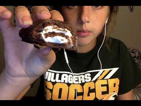 ASMR soft and crunchy eating sounds with whispering, tapping and crinkles