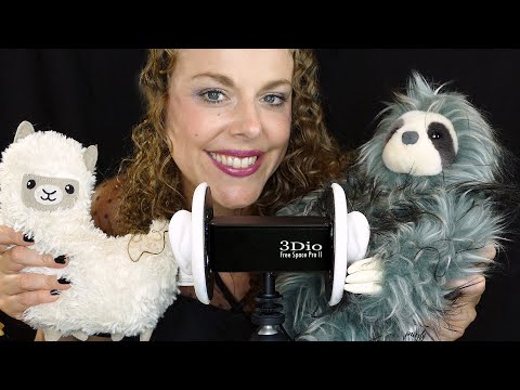 ASMR 10 Adorable, Fluffy Triggers on the 3Dio ♥ Whispering, Ear Massage, Fabric Sounds, Cute, Sleep